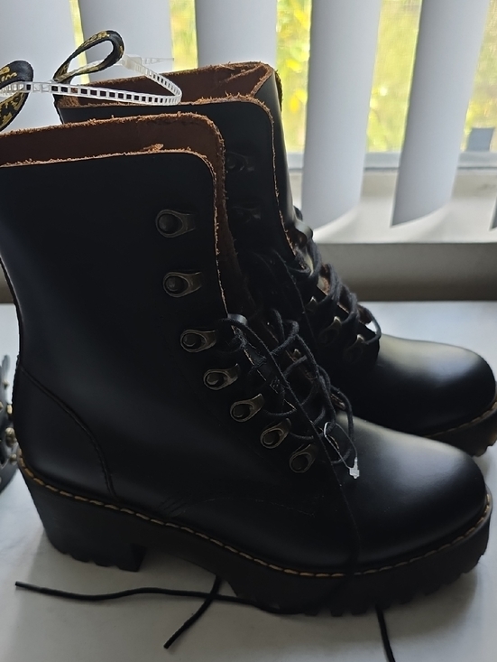 Dr. Martens Shoes - Dr. Martens Black Lace-Up Lug Sole Ankle Boots
